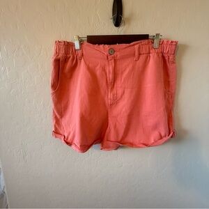 Sonoma Shorts Size XL Coral Paperbag Mid-Rise NWT